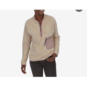 Patagonia Women's Re-Tool Half Zip Fleece Pullover in Natural White size large